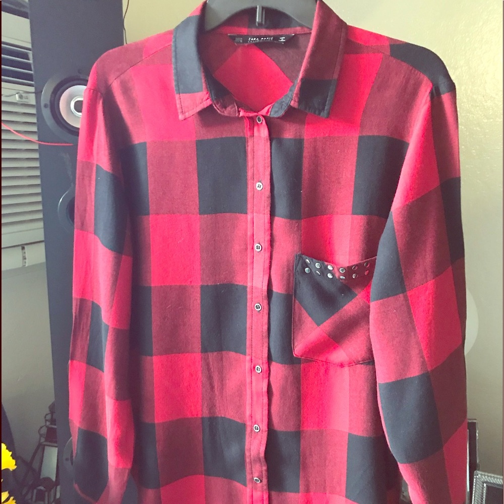 Red and black shirt